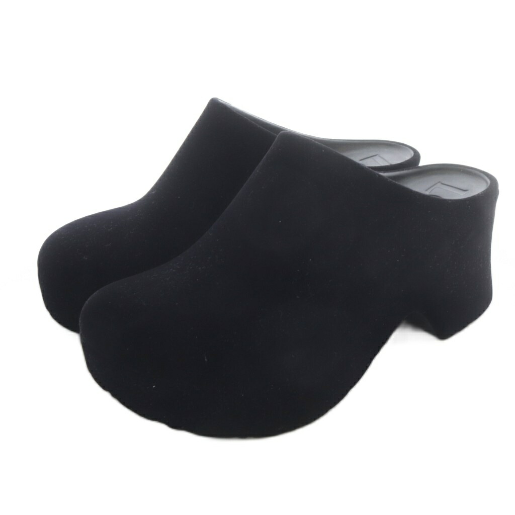 【中古】ロエベ LOEWE Terra テラ質問用紙 天鵞絨 クロッグサンダル 39 黒 黒いこと /SR ■SH レディース 【ベクター 古着】 260514