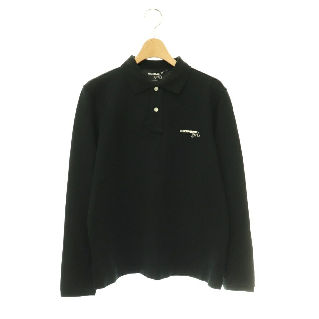 【中古】オムガールズ HOMMEGIRLS 26SS Long Sleeve Pique スポーツシャツ Deuxieme Classe取りまわし ロゴタイプ 黒 /CX ■os レディース 【ベクター 古着】 260513