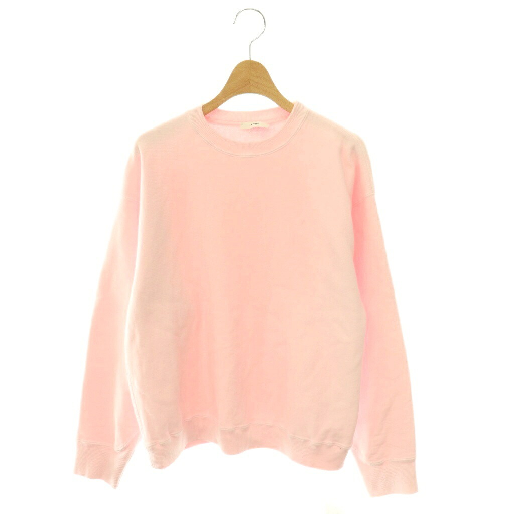 【中古】エイ英トン ATON NATURAL DYED URAKE スウェットプルオーバー 調教師 厚地の外套大きさ 長袖 00 サクラ色 /HS ■os メンズ レディース 【ベクター 古着】 260511