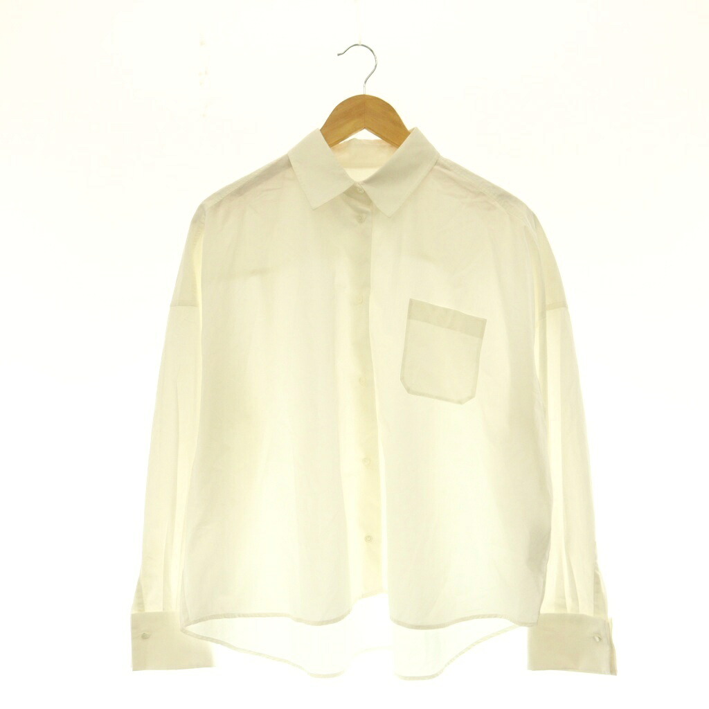 【中古】マックスマーラ 土日伝達ルート MAX MARA WEEKEND LINE 24 by KATE PHELAM 厚地の外套プルオーバー トップ 綿織物 42 白 /CX ■os レディース 【ベクター 古着】 260519