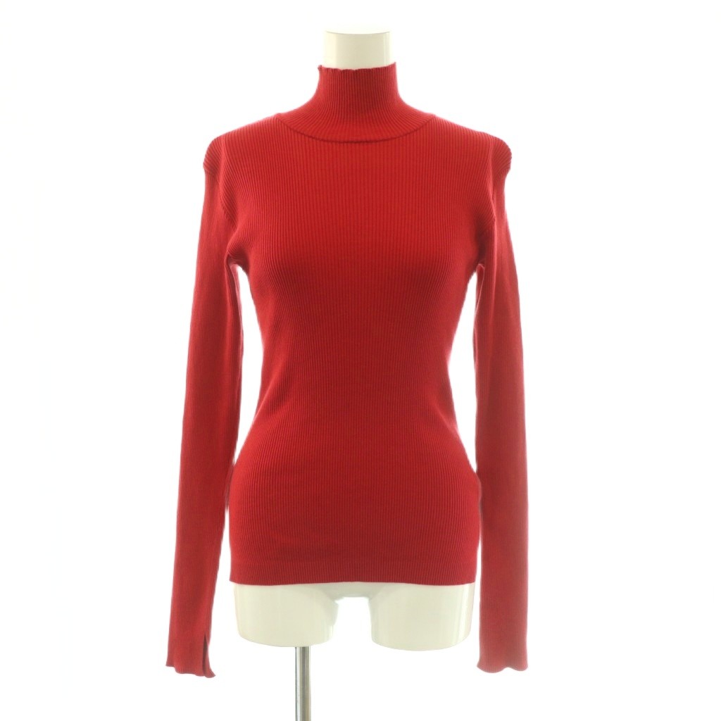 【中古】オーラリー AURALEE Ron Herman別注 Giza Rib Turtle Neck Top ニット セーター ハイネック リブ 0 赤 /MI ■OS レディース 【ベクトル 古着】 260512|ブランド古着の買取販売ベクトル