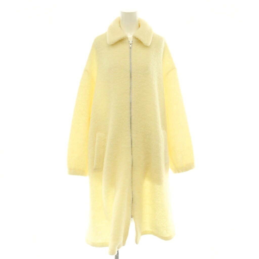 【中古】リミフゥ LIMI feu ZIP UP LONG BLOUSON 厚地の外套 アウター ジップアップ 羊毛 2 象牙色 /NR ■os レディース 【ベクター 古着】 260522
