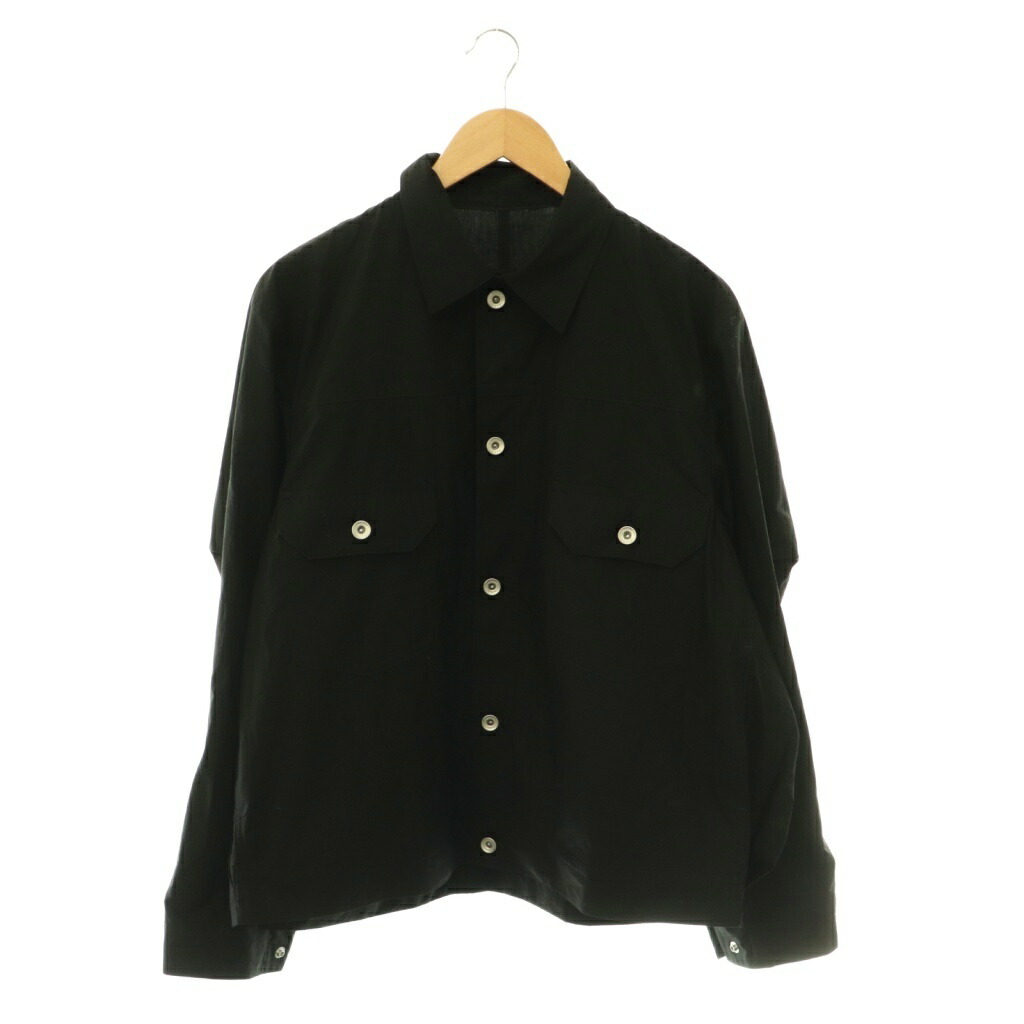 【中古】サカイ sacai 26SS 26-03921M Cotton Typewriter Jacket 印字機上衣 上衣 薄っぺら 2 黒いこと /ES ■os ■SH メンズ 【ベクター 古着】 260514