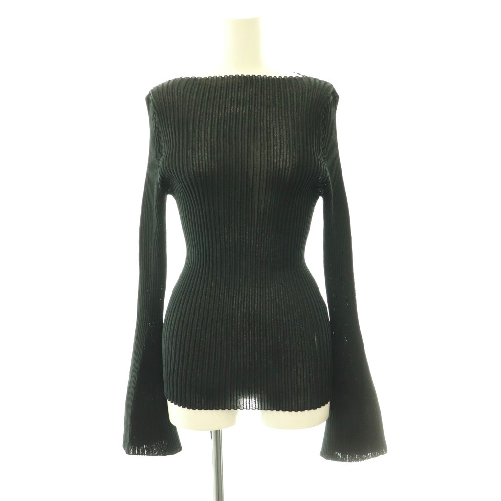 【中古】騒々しい混乱 CHAOS チャイリブニット カットソー 長袖 F 黒いこと /DO ■os レディース 【ベクター 古着】 260518