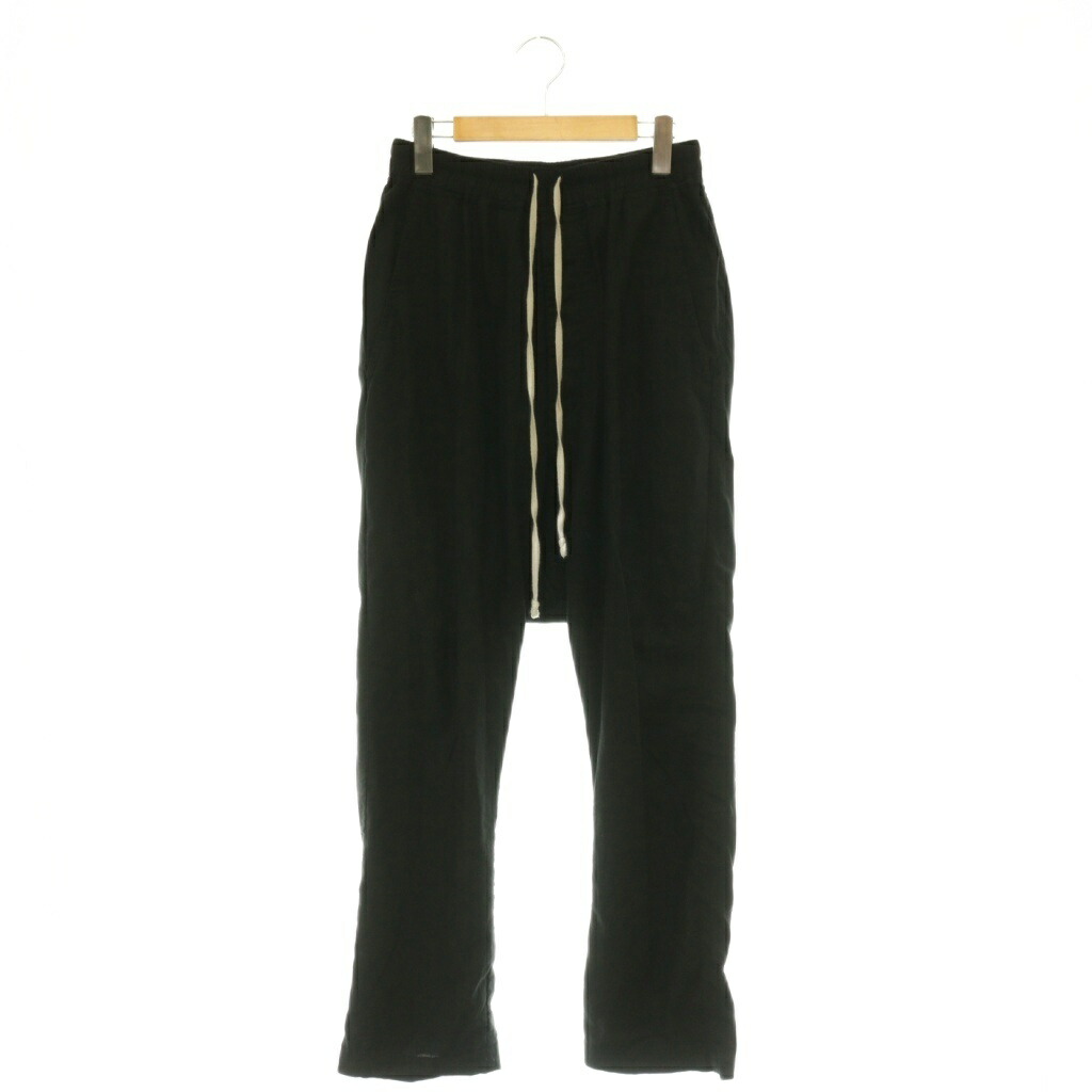 【中古】リックオウエンス Rick Owens 25AW DRAWSTRING LONG ズボン下 テーパード 羊毛混 36 黒 RU02E1380 /NR ■os ■SH メンズ 【ベクター 古着】 260522