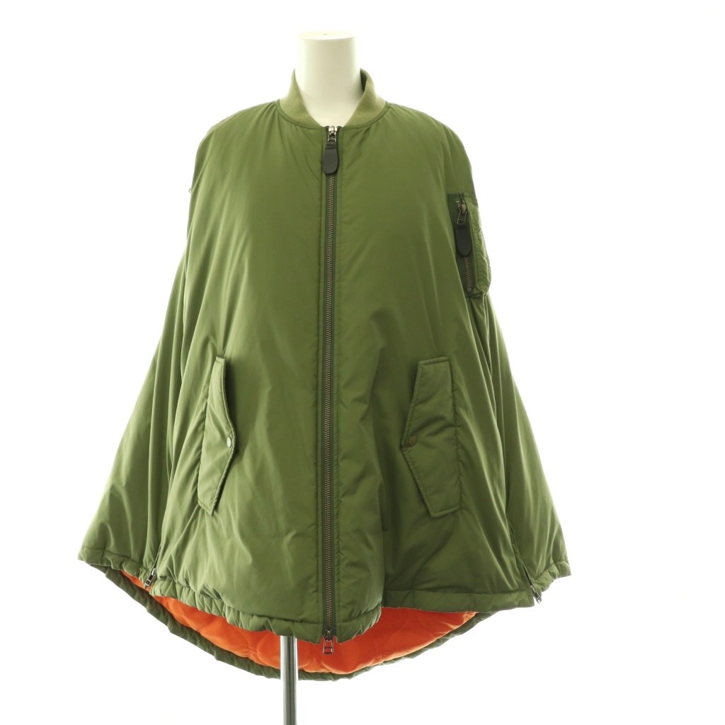 【中古】スローブ イエナ SLOBE IENA エレストリオフ ELE STOLYOF Victoria Down MA-1 ポンチョ アウター 38 カーキ /CX ■OS レディース 【ベクトル 古着】 260518|ブランド古着の買取販売ベクトル