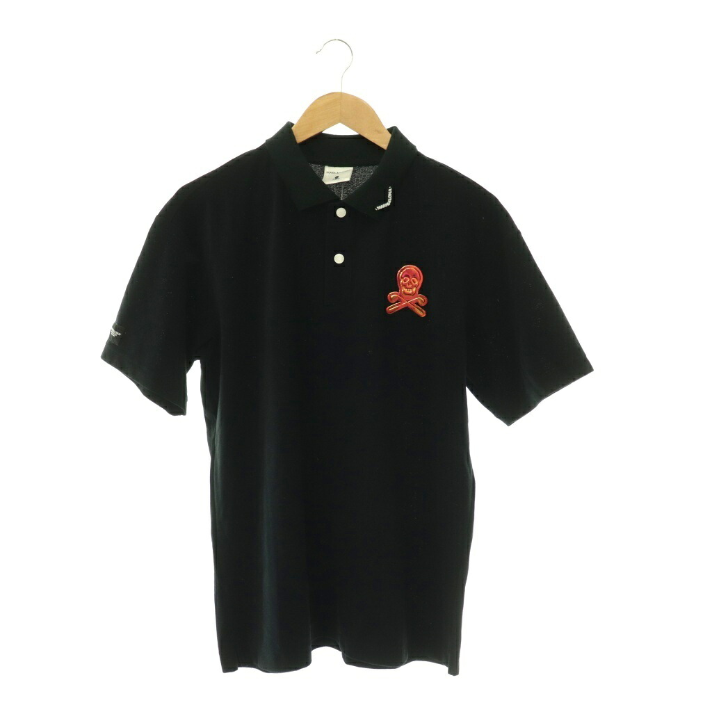 【中古】未当てはめる品 目じるし＆ロナ MARK\u0026LONA Superb Micro Pile Polo スポーツシャツ ゴルフ御召しもの 半袖 パイル 48 黒いこと /ES ■os ■AD メンズ 【ベクター 古着】 260521
