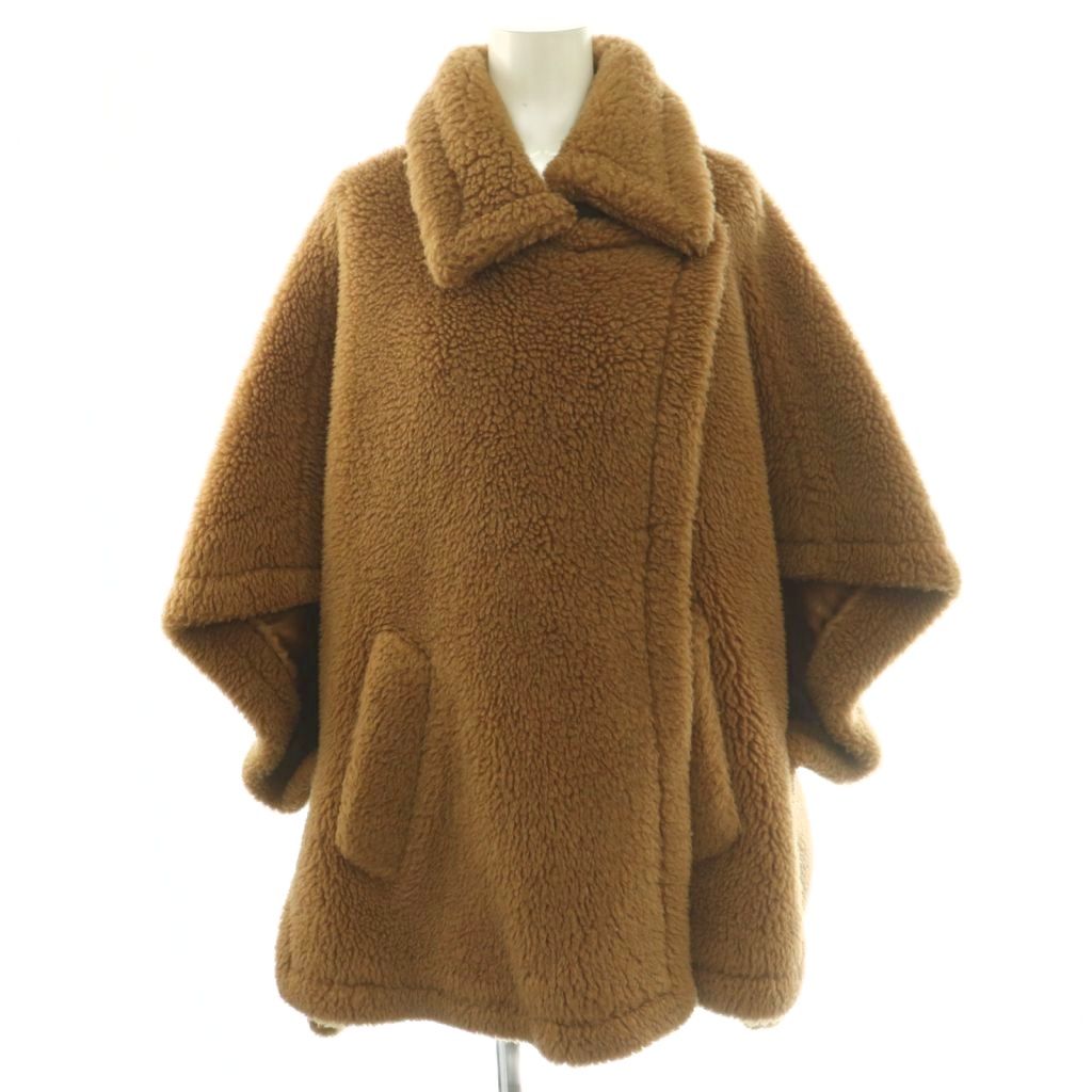 【中古】マックスマーラ MAX MARA TEBE テディベア ケープ ポンチョ アウター ジャケット コート ベージュ /NR ■OS ■SH レディース 【ベクトル 古着】 260521｜ブランド古着の買取販売ベクトル