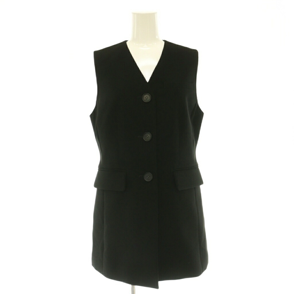 【中古】エンフォルド ENFOLD 見本品 26SS V-NECK VEST より良い ジレ Vのど首 38 黒いこと /CX ■os レディース 【ベクター 古着】 260529