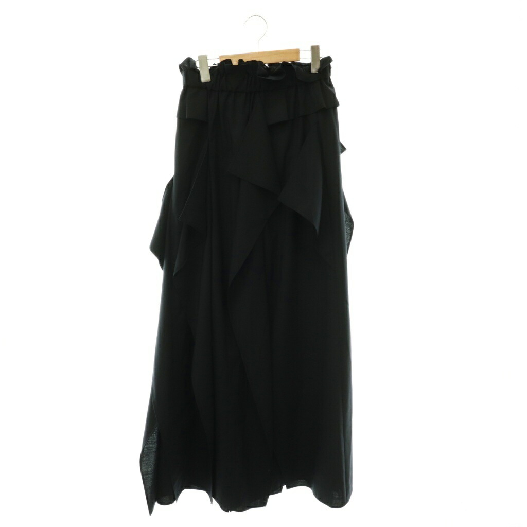 【中古】エンフォルド ENFOLD 見本品 26SS SQUARE DRAPE MAXI-SKIRTスコート 太陽フレア フラウンス 38 米国海軍 /CX ■os レディース 【ベクター 古着】 260528