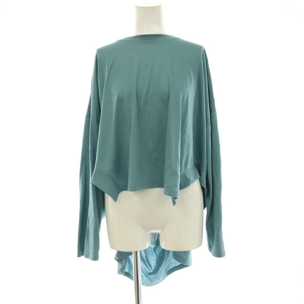 【中古】エンフォルド ENFOLD 26SS MANY DRAPE T-SHIRT ティーシャツ カットソー 長袖 38 緑であること /DO ■os レディース 【ベクター 古着】 260529