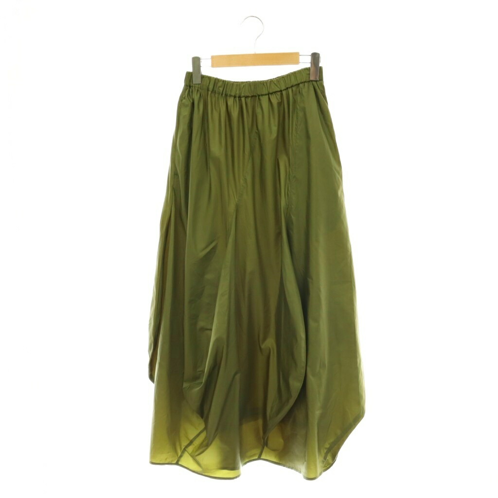 【中古】ナゴンスタンス nagonstans 見本品 26SS twist panel skirt スコート 太陽フレア 非対称 繻子 M 緑であること /CX ■os レディース 【ベクター 古着】 260529