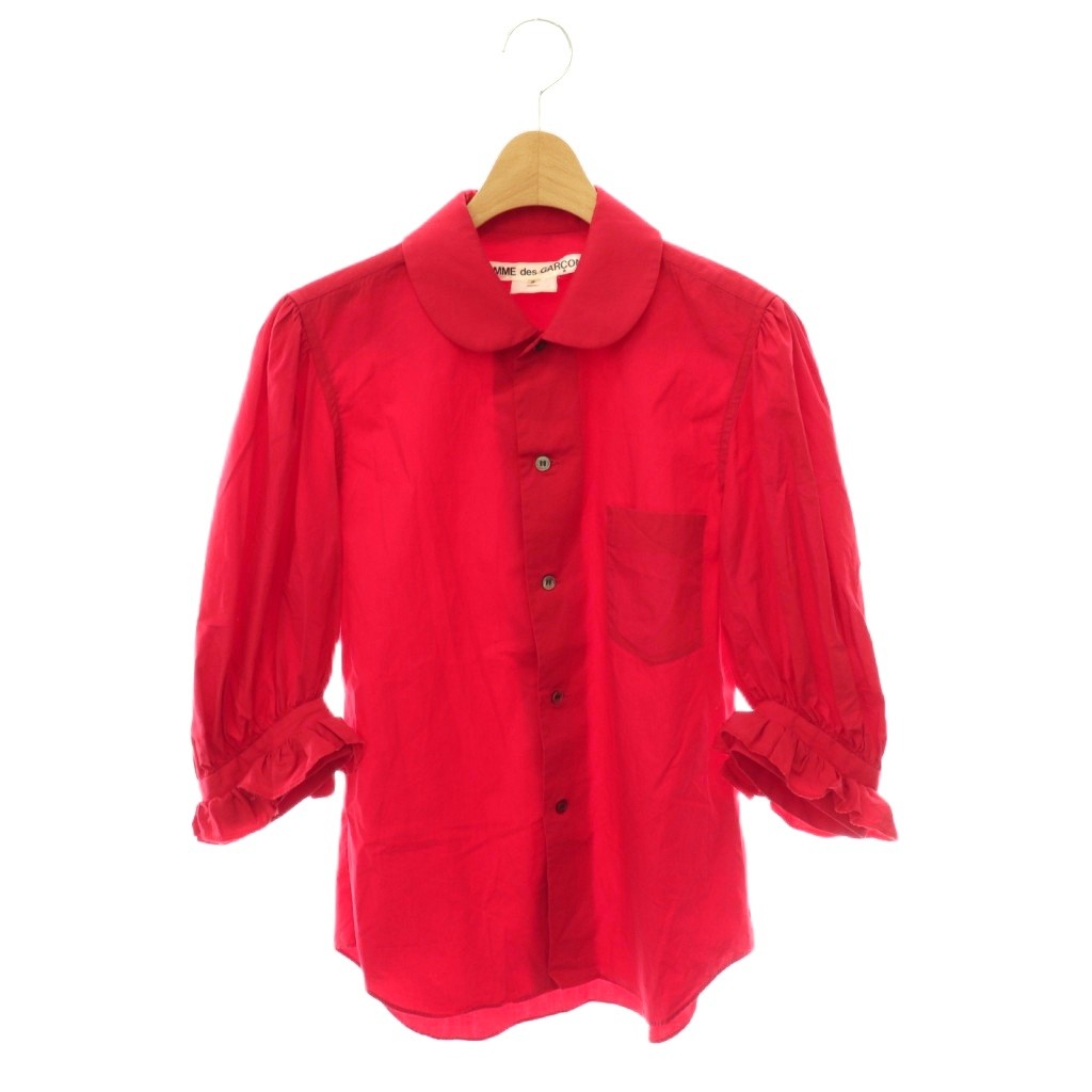 【中古】コムデ給仕 COMME des GARCONS GT-B040 AD2017 丸襟トップ プルオーバー 七分袖 S 赤いこと /HK ■os レディース 【ベクター 古着】 260601