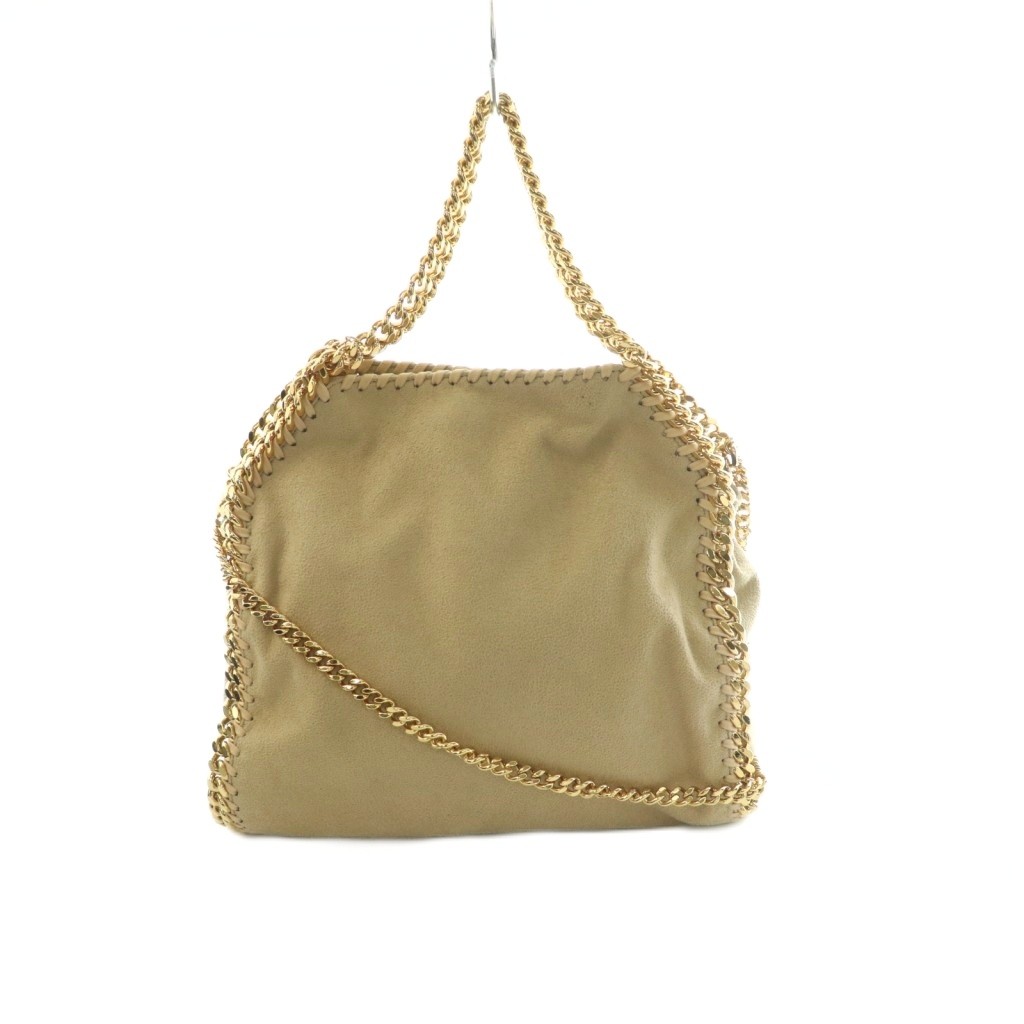 【中古】ステラマッカートニー STELLA McCARTNEY 2WAY ファラベラ ミニ ショルダーバッグ ハンドバック スエードクロス ベージュ ゴールド色合い 371223 /MI ■os レディース 【ベクター 古着】 260604