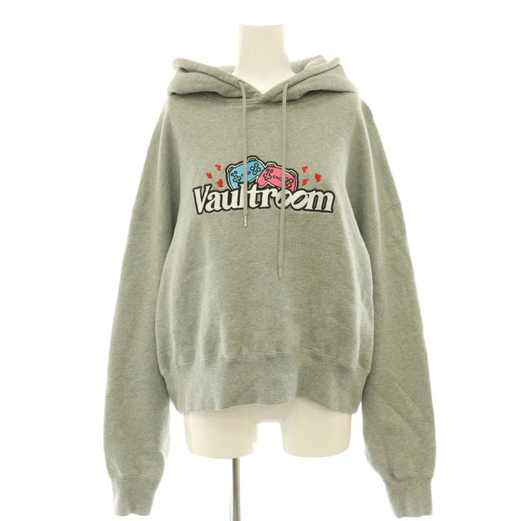 【中古】雄捩子お部屋 vaultroom TWO PLAY WOMENS CROPPED HOODIE フーディー パーカー ティーシャツ ONE 薄墨色 /HK ■os ■SH レディース 【ベクター 古着】 260528
