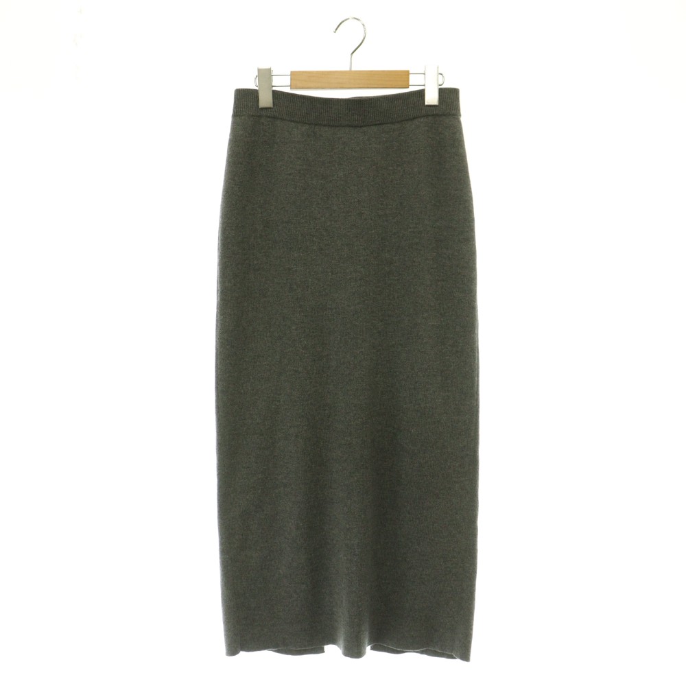 【中古】ドゥーズィエムクラス DEUXIEME CLASSE tranquil knit スコート リネン混編み物 ロング きつい 36 薄墨色 /MY ■os レディース 【ベクター 古着】 260529