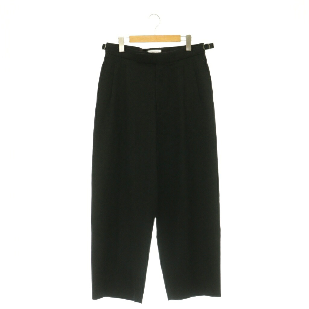 【中古】目じるし marka 23AW OFFICER PANTS 2TUCK WIDE 羊毛 ズボン下 広広とした 2 黒いこと /CX ■os ■AD メンズ 【ベクター 古着】 260529