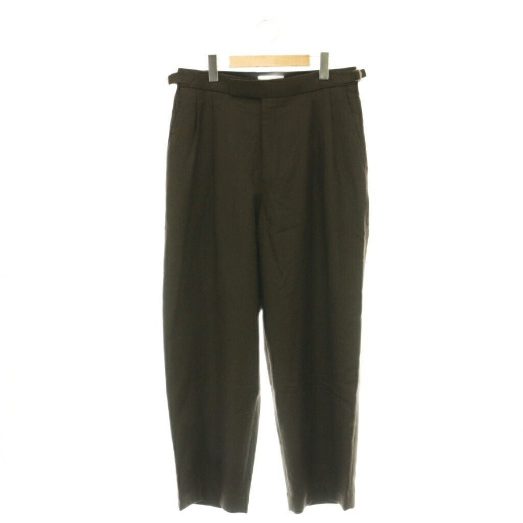 【中古】目じるし marka 23AW OFFICER PANTS 2TUCK WIDE 羊毛 ズボン下 広広とした 2 暗然たる赤銅色 /CX ■os ■AD メンズ 【ベクター 古着】 260529