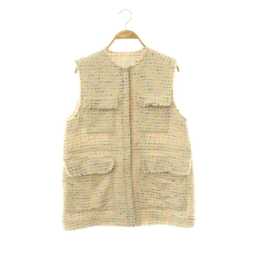 【中古】ボールジー BALLSEY トゥモローランド 24AW 派手信号旗ツィード 4ポケットジレ より良い 36 ベージュ マルチ色つや /CX ■os レディース 【ベクター 古着】 260601