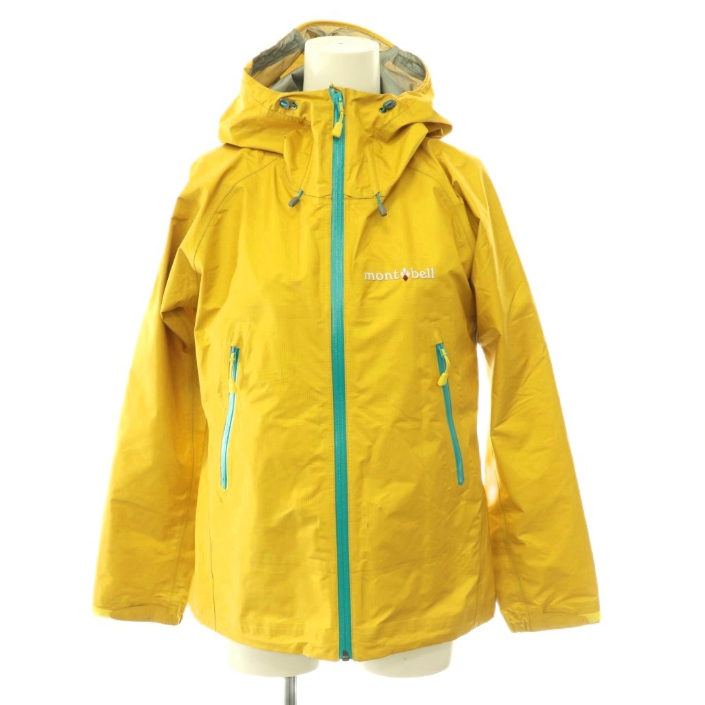 【中古】モン呼びりん Montbell ストームクルーザージャケット 上衣 ジップアップ XS 洋芥子黄色 青碧 /CX ■os レディース 【ベクター 古着】 260527
