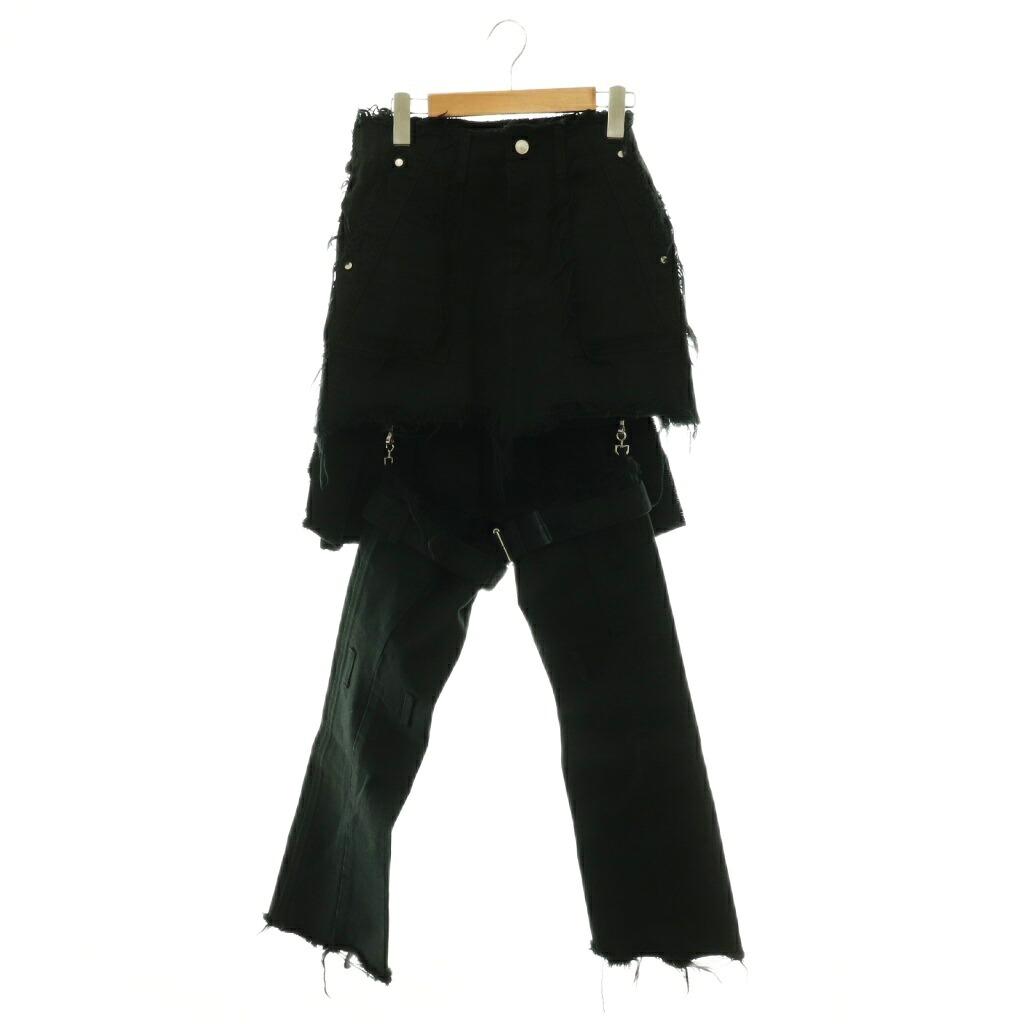 【中古】ヴォルテージコントロールフィルター VOLTAGE CONTROL FILTER Leg Cutout Bondage Denim Skirt スカート レッグカットアウトボンテージ ミニ 台形 F 黒 ブラック /HS ■OS レディース 【ベクトル 古着】 260527|ブランド古着の買取販売ベクトル