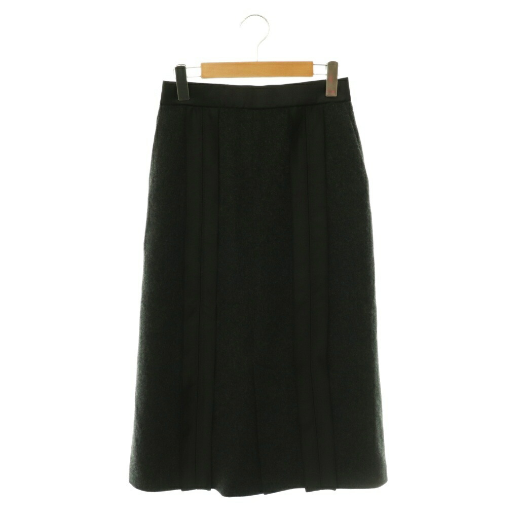 【中古】アドーア ADORE 24AW ウールカシミヤスカート うつり変わり ロング 36 薄墨色 黒いこと /HK ■os レディース 【ベクター 古着】 260602