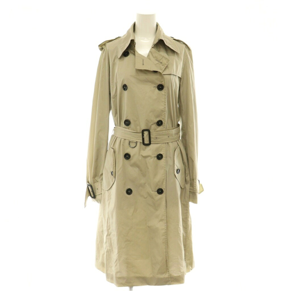 【中古】バーバリーブリット BURBERRY BRIT ナイロン ノバチェック トレンチコート スプリングコート ベルト付き ITA42 ベージュ /CX ■OS レディース 【ベクトル 古着】 260605|ブランド古着の買取販売ベクトル