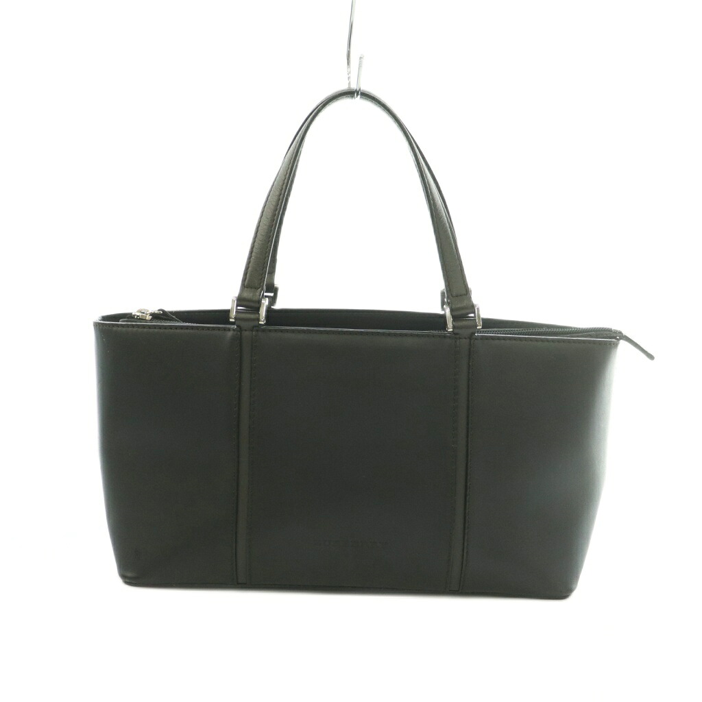 【中古】赤ちょうちんバリー BURBERRY ハンドバック なめし革 黒 黒いこと /MI ■os レディース 【ベクター 古着】 260604