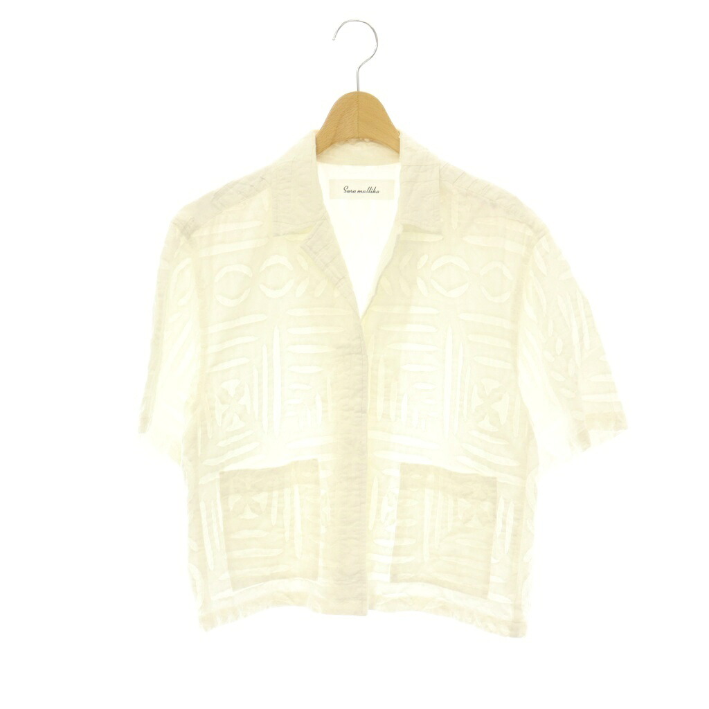【中古】サラマリカ Saramallika 25SS Cotton Applique Cutwork Top シャツ 半袖 前開き 総柄 ホワイト /DO ■OS ■SH レディース 【ベクトル 古着】 260602｜ブランド古着の買取販売ベクトル