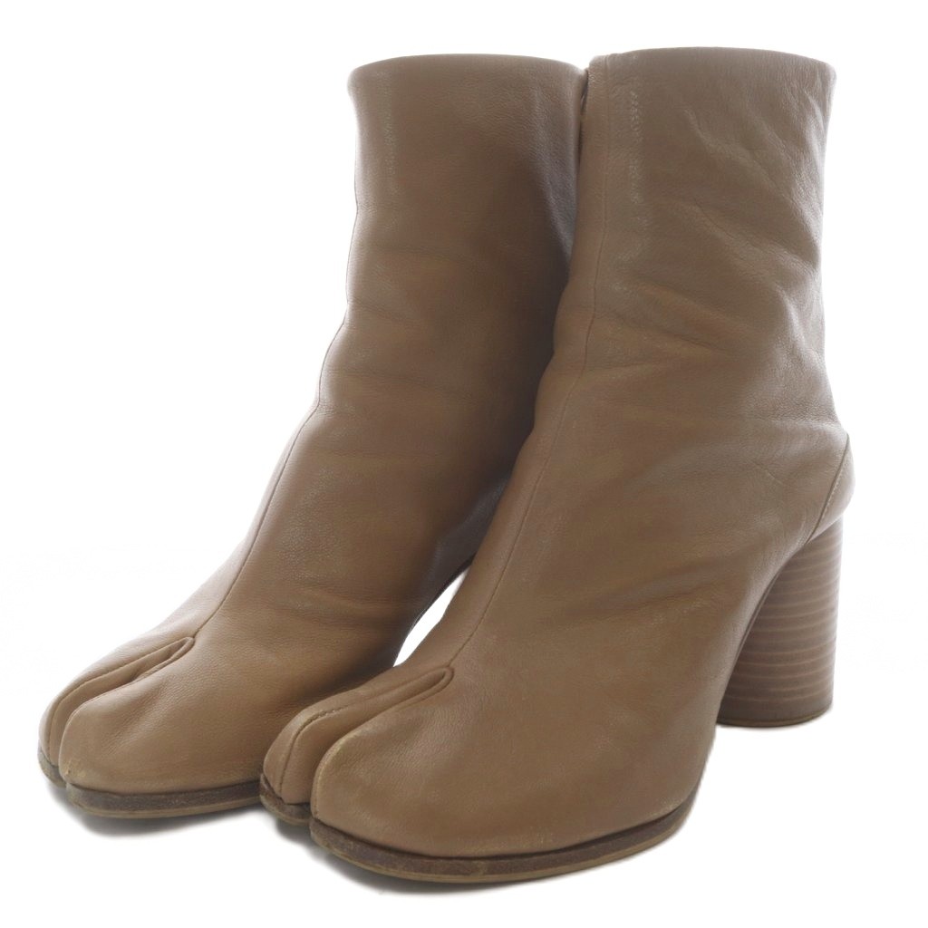 【中古】マルタンマルジェラ 22 Martin Margiela 22 メゾンマルジェラ 足袋ブーツ 遊撃手 チャンキーヒール なめし革 36 ベージュ S58WU0260 /YO29 ■SH レディース 【ベクター 古着】 260604
