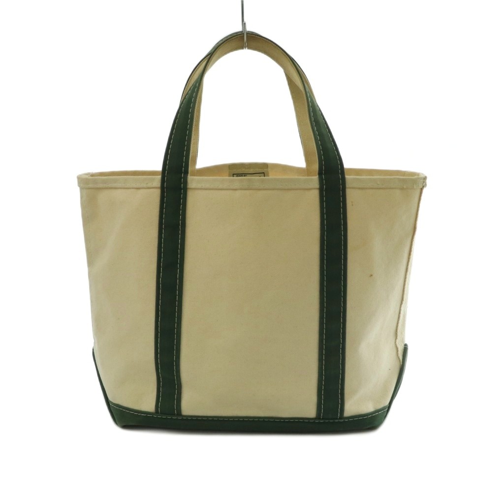 【中古】エルエルビーン L.L.BEAN キャンバストートバッグ 緑 緑であること 象牙色 /MI ■os ■SH レディース 【ベクター 古着】 260602