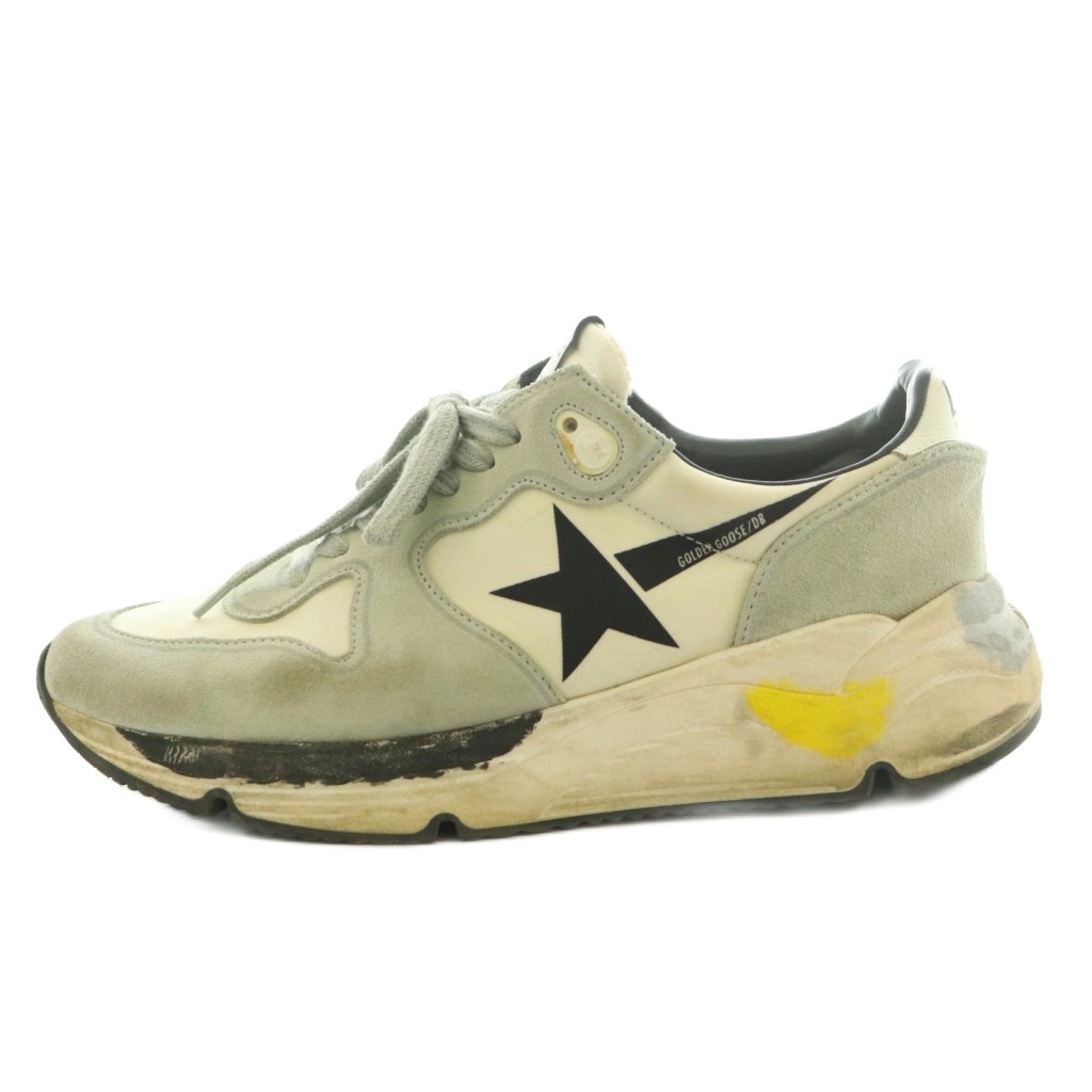 【中古】ゴールデングース GOLDEN GOOSE RUNNING スニーカー シューズ 37 24.5糎 薄墨色 象牙色 /MI ■os レディース 【ベクター 古着】 260602
