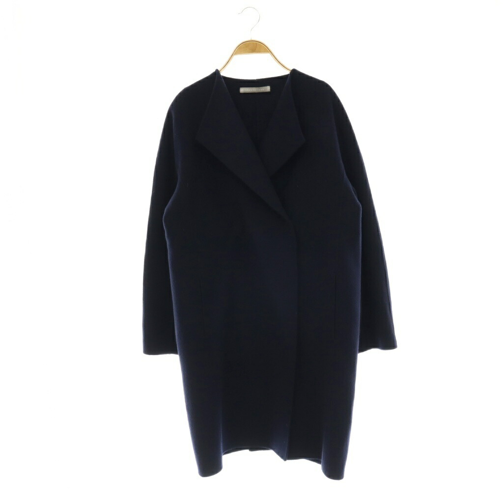 【中古】セオリーリュクス theory luxe MOTION MARIO カシミール混厚地の外套 アウター ロング 否色つや 38 米国海軍 /DO ■os レディース 【ベクター 古着】 260602