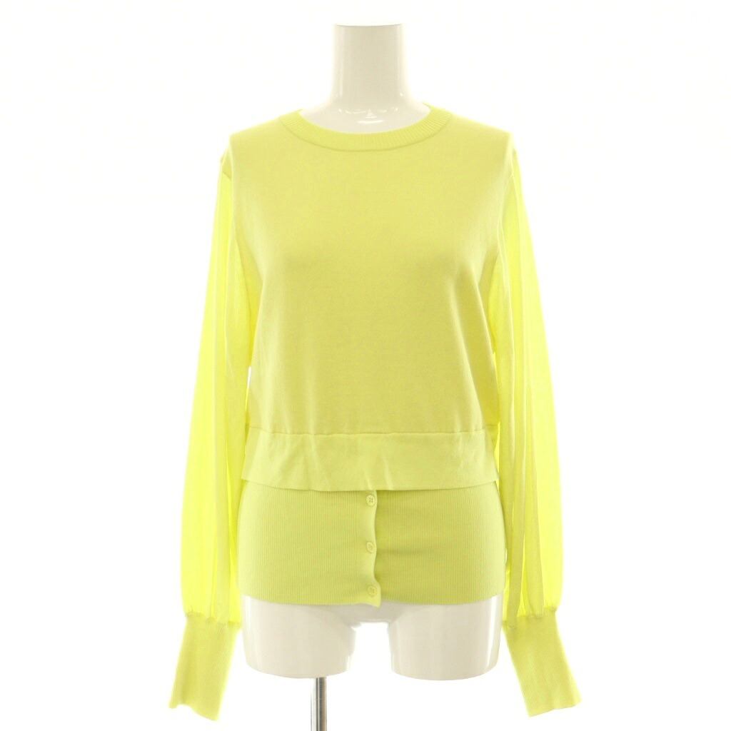 【中古】アドーア ADORE 25SS レイヤードヘムニット カットソー プルオーバー 38 黄色 イエロー /CX ■OS レディース 【ベクトル 古着】 260605｜ブランド古着の買取販売ベクトル