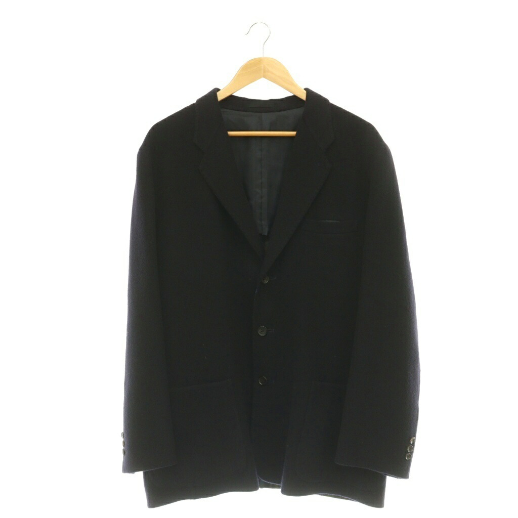 【中古】パパス Papas ピュアカシミヤハーフコート アウター チェスター 背抜き L ネイビー /DO ■OS ■SH メンズ 【ベクトル 古着】 260608｜ブランド古着の買取販売ベクトル