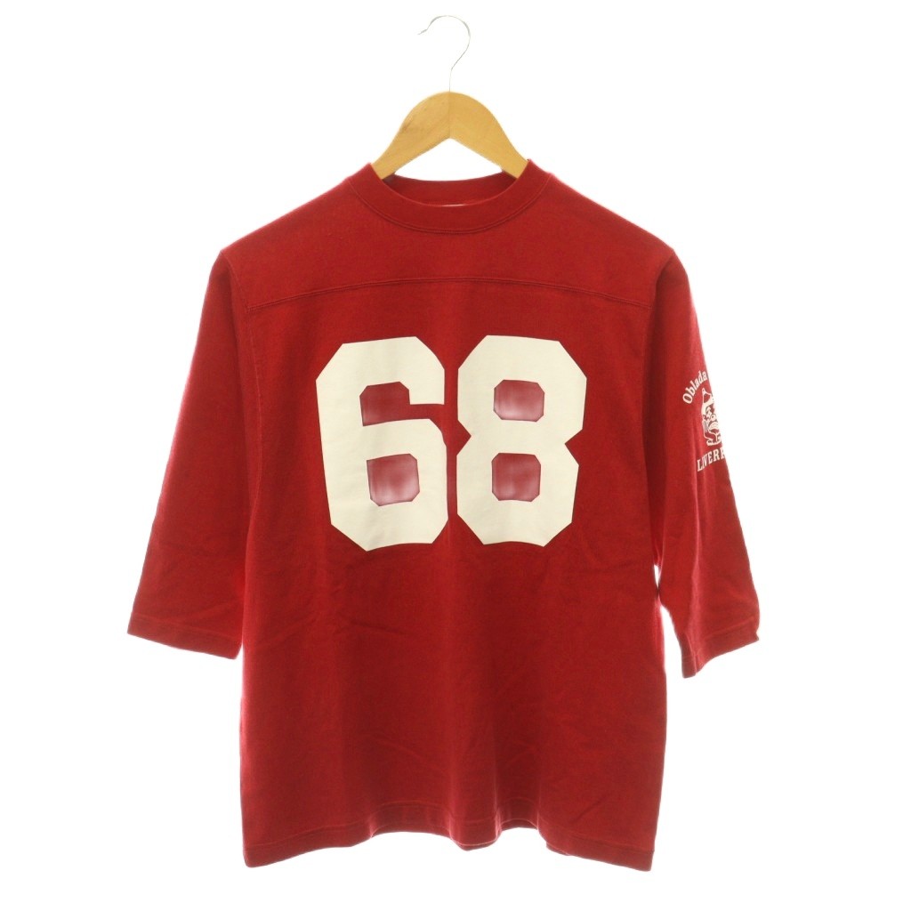 【中古】オブラダ Oblada 26SS FOOTBALL TEE Tシャツ カットソー ロゴ F 赤 白 /CX ■OS レディース 【ベクトル 古着】 260624｜ブランド古着の買取販売ベクトル