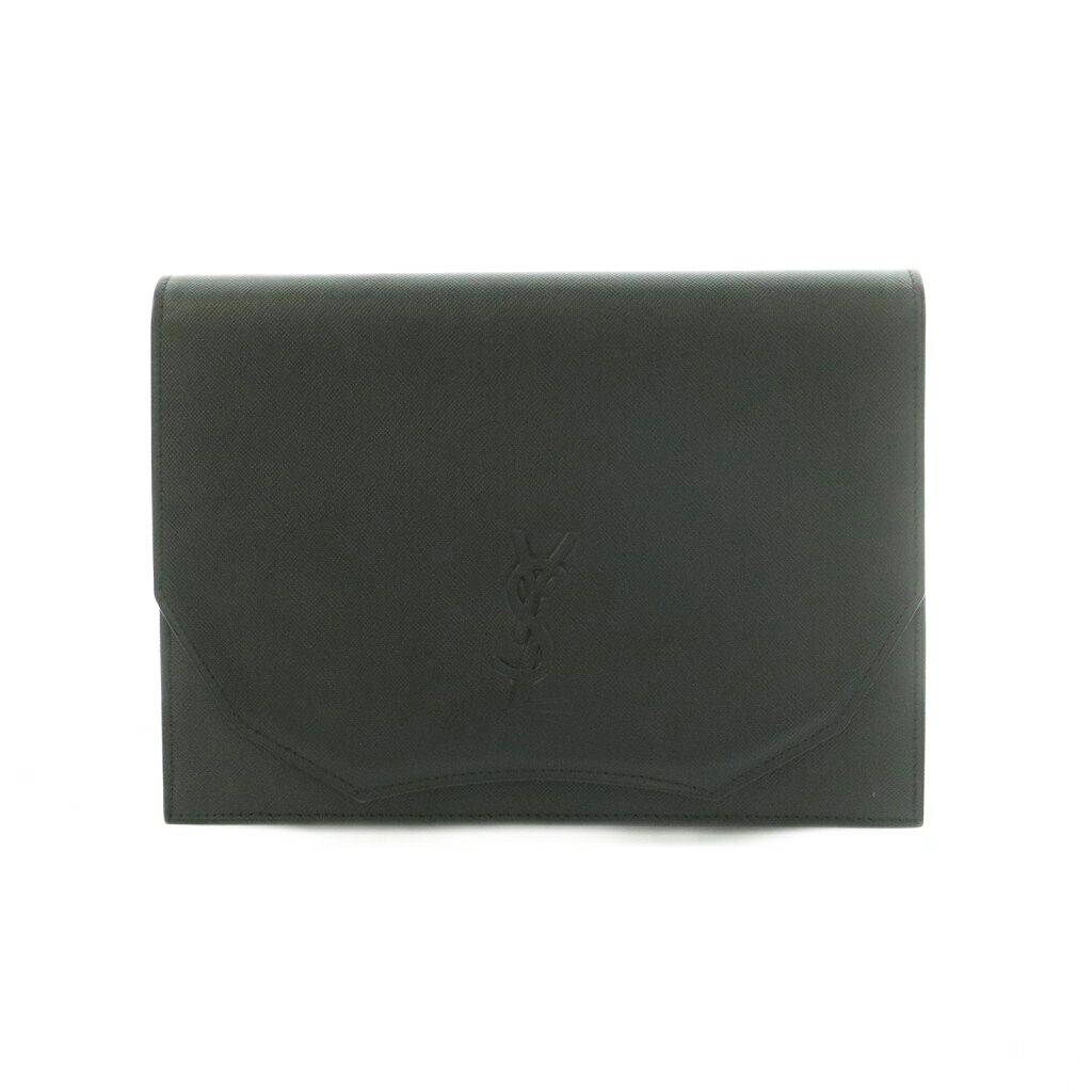 【中古】イヴサンローラン YVES SAINT LAURENT カサンドラ クラッチバッグ セカンドバッグ フラップ 黒 ブラック ロゴ /MI ■OS ■OH レディース 【ベクトル 古着】 260616|ブランド古着の買取販売ベクトル