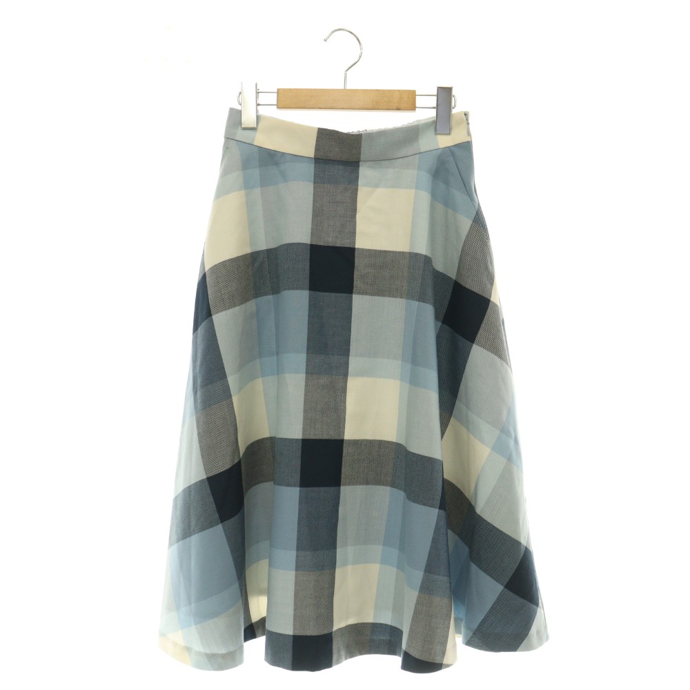 【中古】ブルーレーベルクレストブリッジ BLUE LABEL CRESTBRIDGE 25AW クレストブリッジチェック スカート フレア ロング 36 ブルー /HK ■OS レディース 【ベクトル 古着】 260622|ブランド古着の買取販売ベクトル