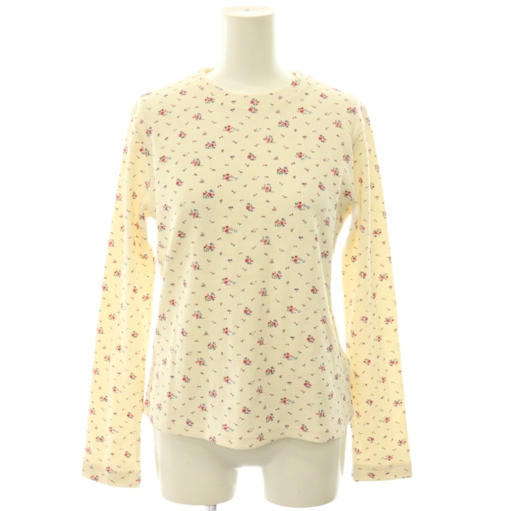 【中古】未使用品 トレフルプラスワン TREFLE+1 ワッフルフラワートップス カットソー Tシャツ ロンT F アイボリー マルチカラー /CX ■OS レディース 【ベクトル 古着】 260623｜ブランド古着の買取販売ベクトル