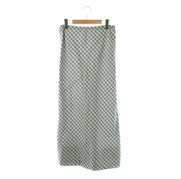 【中古】ベースレンジ BASERANGE 26SS LARVA SKIRT チェックマキシスカート タイト ロング M 青 ブルー マルチカラー /BB ■OS ▲H レディース 【ベクトル 古着】 260712|ブランド古着の買取販売ベクトル
