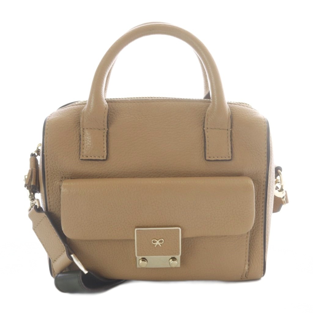 【中古】アニヤハインドマーチ ANYA HINDMARCH カーカー バレルミニ 2WAYショルダー バッグ ハンドバッグ 茶色 ブラウン /SR レディース 【ベクトル 古着】 260625|ブランド古着の買取販売ベクトル