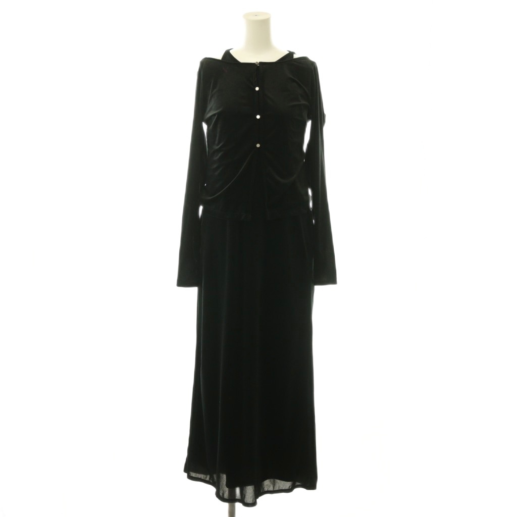【中古】未使用品 ミースロエ MIESROHE 25AW ベロアアメスリレイヤードワンピース カーディガン セット 0 ブラック /CX ■OS ■SH レディース 【ベクトル 古着】 260624｜ブランド古着の買取販売ベクトル 9,044円