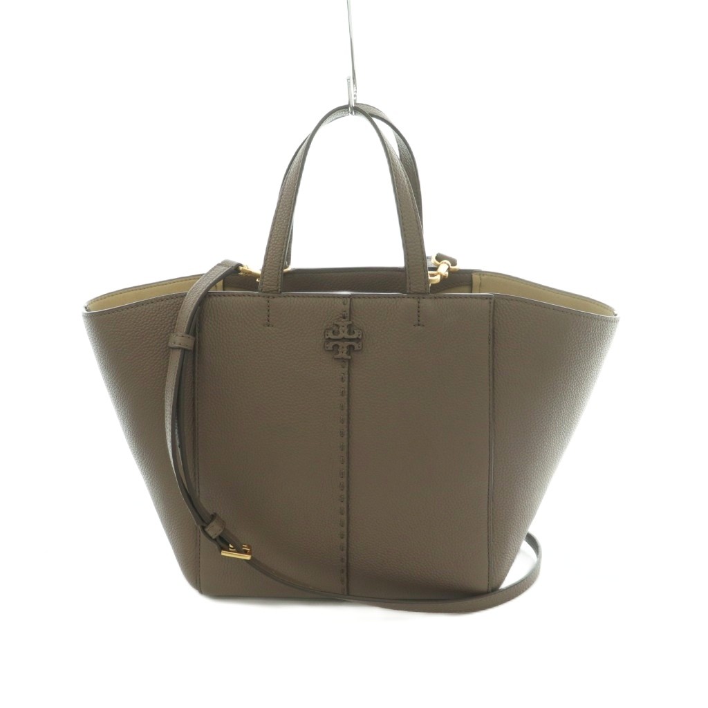 【中古】トリーバーチ TORY BURCH マックグロー キャリーオール 2WAY ハンドバッグ ショルダーバッグ レザー モカブラウン /MI ■OS レディース 【ベクトル 古着】 260625|ブランド古着の買取販売ベクトル