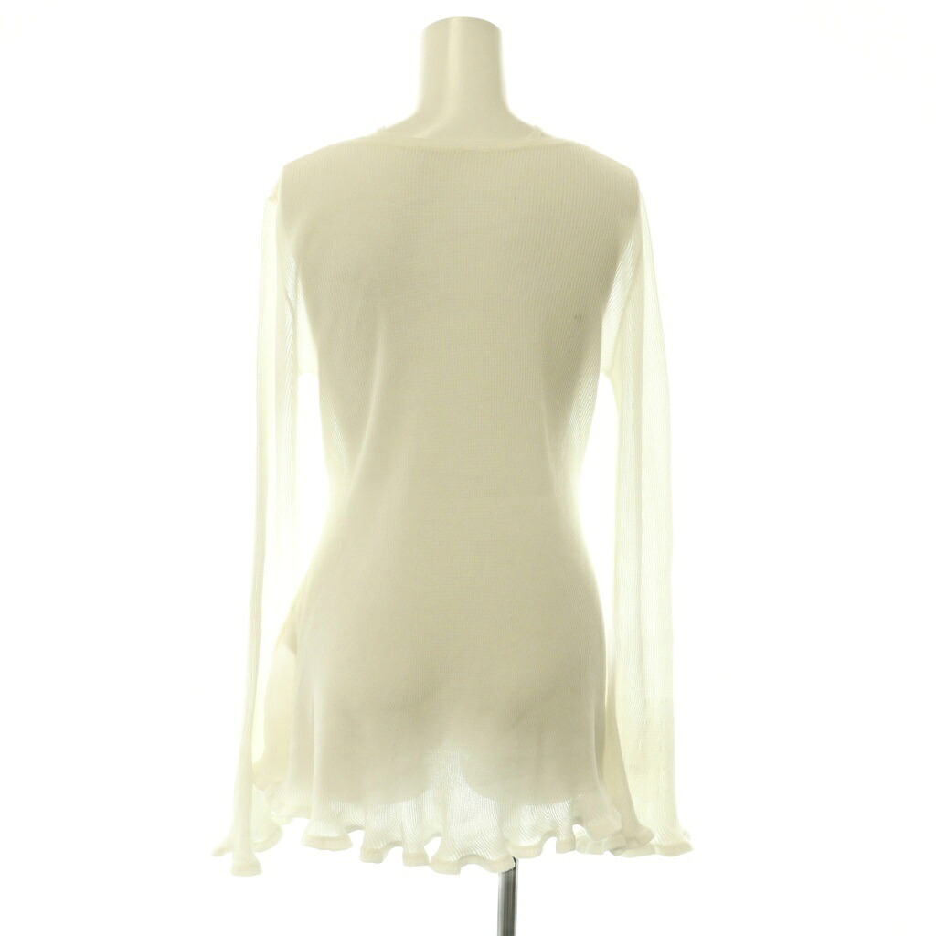 【中古】アメリヴィンテージ Ameri VINTAGE 25AW SHEER FRILL V NECK KNIT TOP トップス カットソー シアー シルク混 F アイボリー 0125201960130 /CX ■OS レディース 【ベクトル 古着】 260630｜ブランド古着の買取販売ベクトル