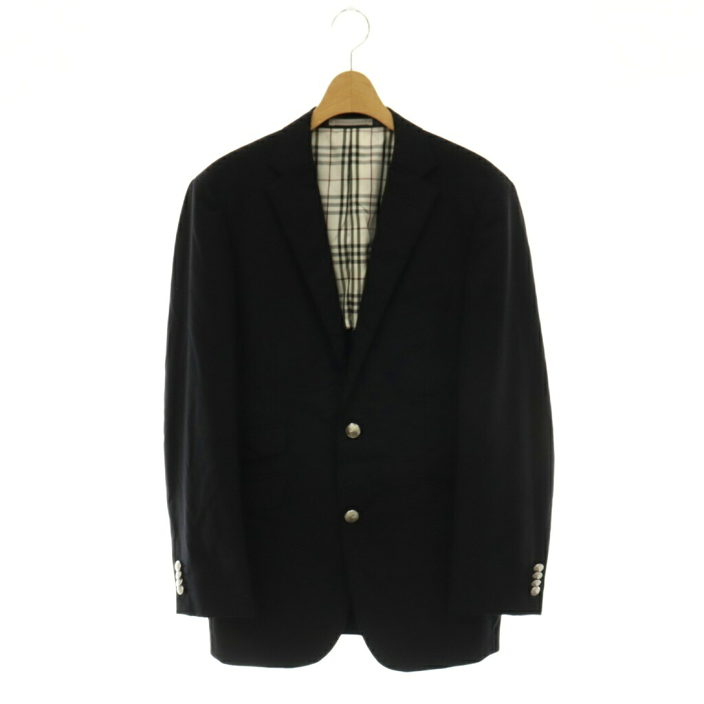 【中古】バーバリーブラックレーベル BURBERRY BLACK LABEL テーラードジャケット シングル M ブラック /HK ■OS メンズ 【ベクトル 古着】 260707|ブランド古着の買取販売ベクトル
