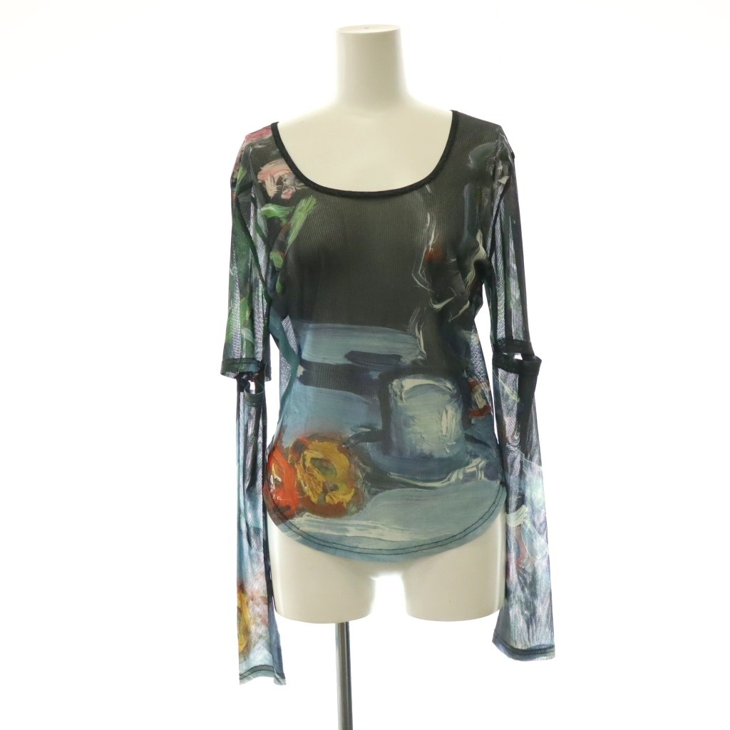 【中古】サハラ sahara Art Print 2way Sleeve Top トップス カットソー 総柄 長袖 ブラック /HK ■OS ■SH レディース 【ベクトル 古着】 260706｜ブランド古着の買取販売ベクトル 9,288円