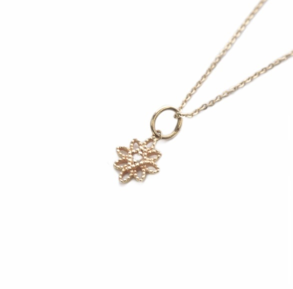 【中古】アガット agete フラワーモチーフ ネックレス ペンダント アクセサリー チェーン K10 イエローゴールド /BB ▲H レディース 【ベクトル 古着】 260712｜ブランド古着の買取販売ベクトル