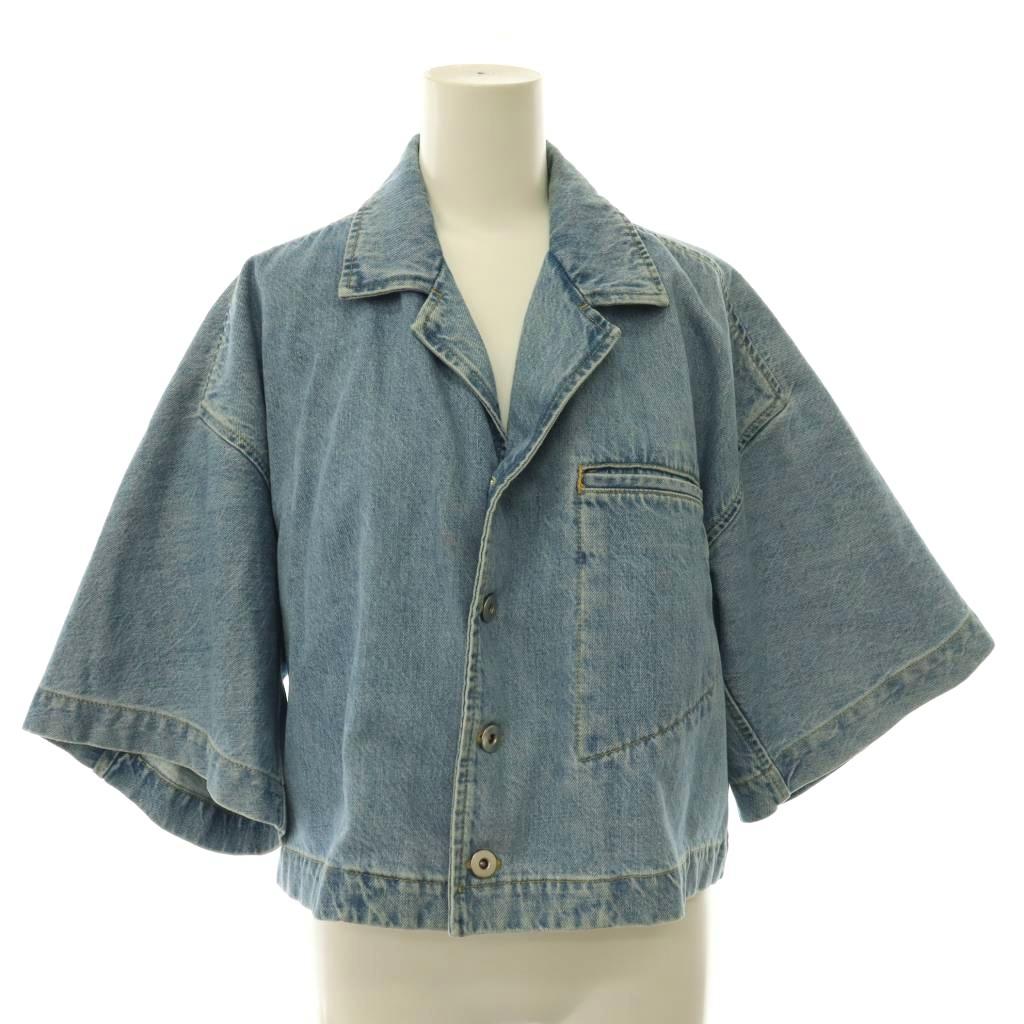 【中古】ボッテガヴェネタ BOTTEGA VENETA デニムシャツジャケット テーラード 七分袖 34 インディゴ /SY ■OS レディース 【ベクトル 古着】 260713｜ブランド古着の買取販売ベクトル 25,050円
