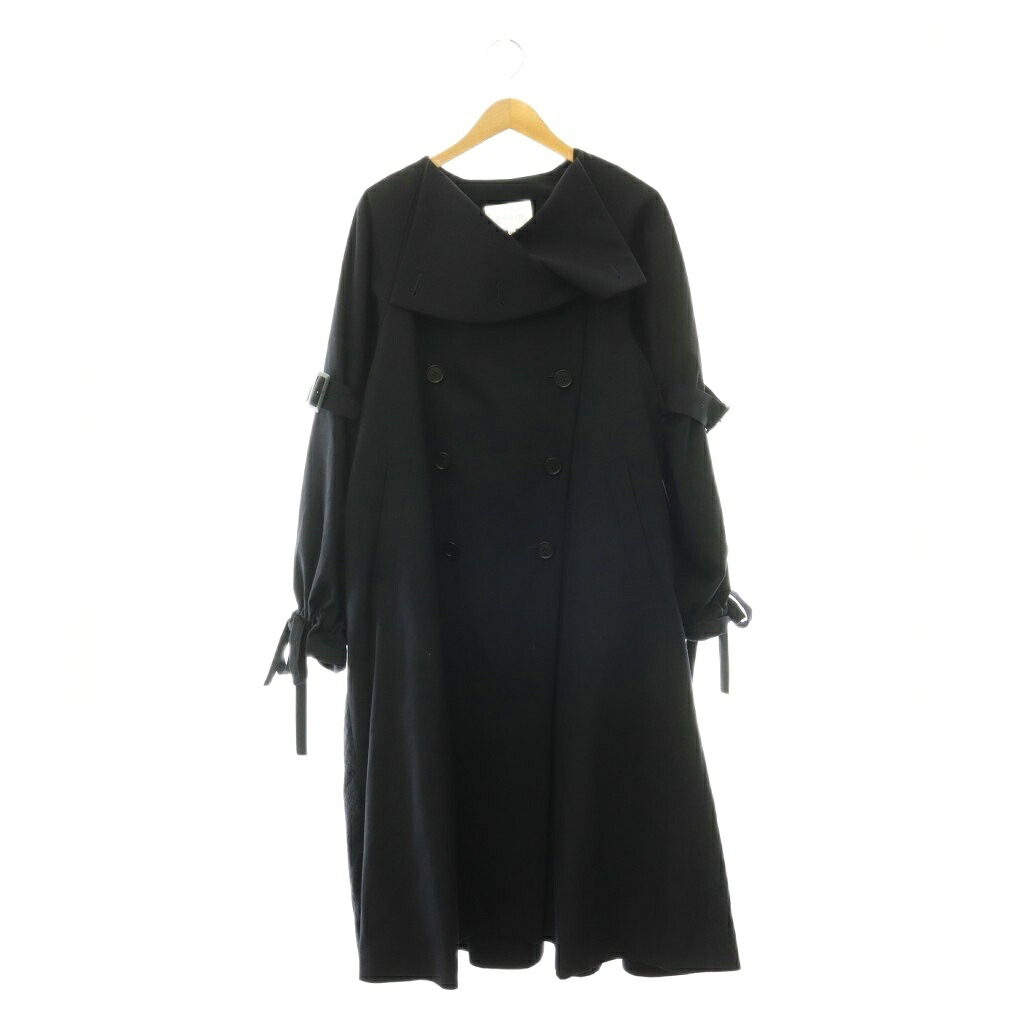 【中古】エンフォルド ENFOLD 中綿ライナー付き ウール ロングトレンチコート アウター 36 ダークネイビー /HS ■OS レディース 【ベクトル 古着】 260721｜ブランド古着の買取販売ベクトル