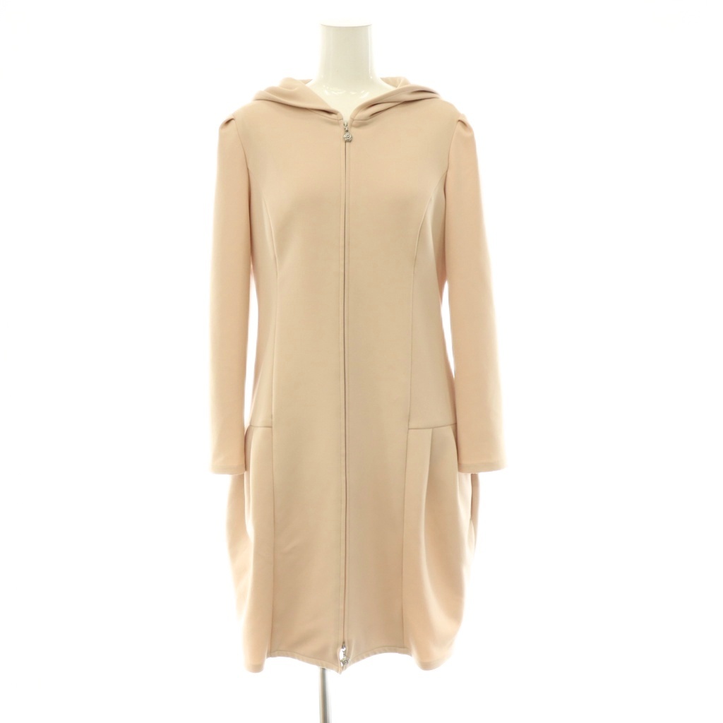 【中古】ルネ Rene ベーシック basic フード コート アウター ジップアップ ストレッチ 36 ピンクベージュ /CX ■OS レディース 【ベクトル 古着】 260721｜ブランド古着の買取販売ベクトル 9,933円